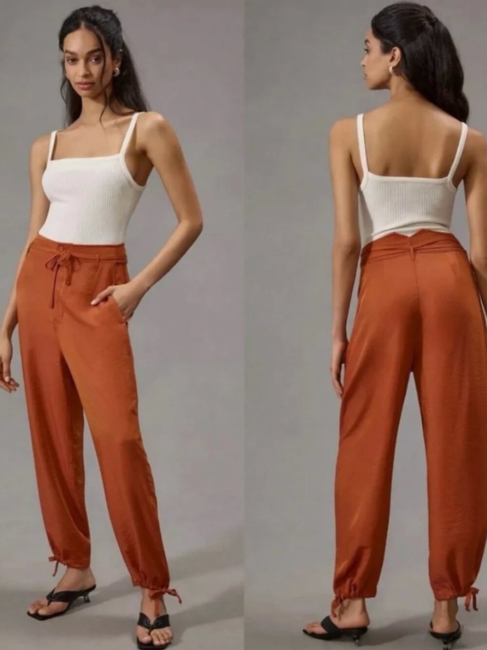 Tiny by Anthropologie Heidi Orange/Rust Pants - Size Small